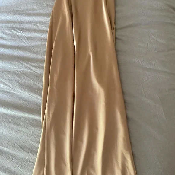 Petal & Pup Gold Satin Dress - Picture 3 of 4